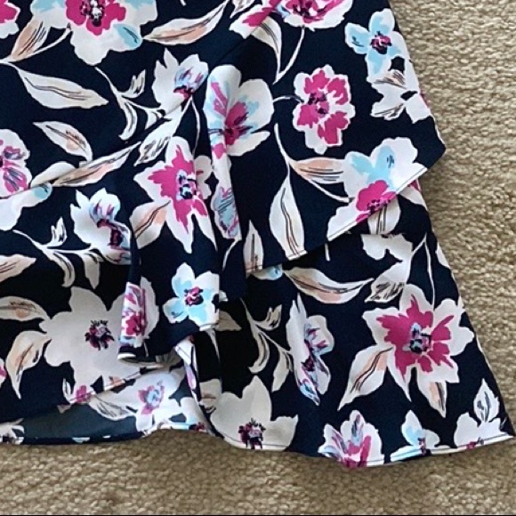 Banana Republic Floral Ruffle Wrap Racerback Dress - Picture 5 of 10